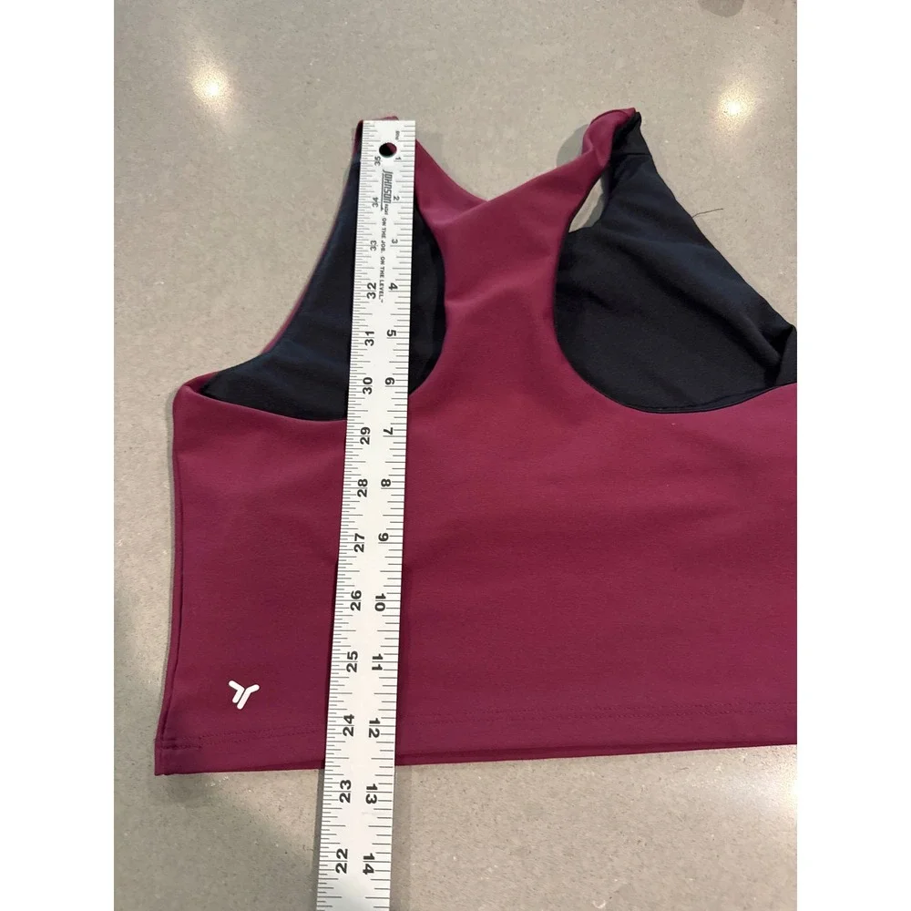 Old Navy Active Girls Crop Top Athletic Tank‎ Burgundy Sleeveless size 10/13
